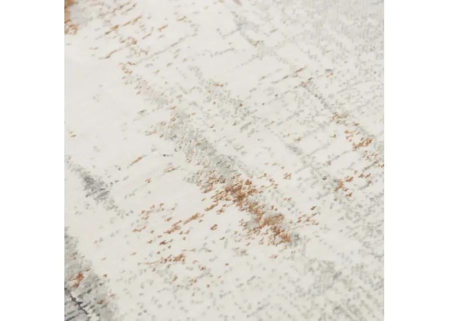 Anatolia Gray Abstract Recycled Polyester 5'2" x 7'9" Rectangle Rug