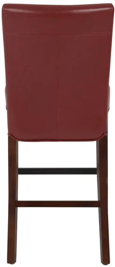 milton bonded leather counter stool, pomegranate