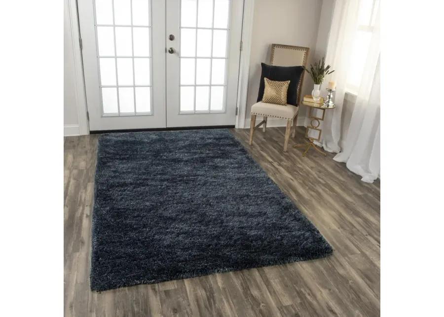 Whistler Charcoal Solid Polyester 7'6" x 9'6" Rectangle Rug