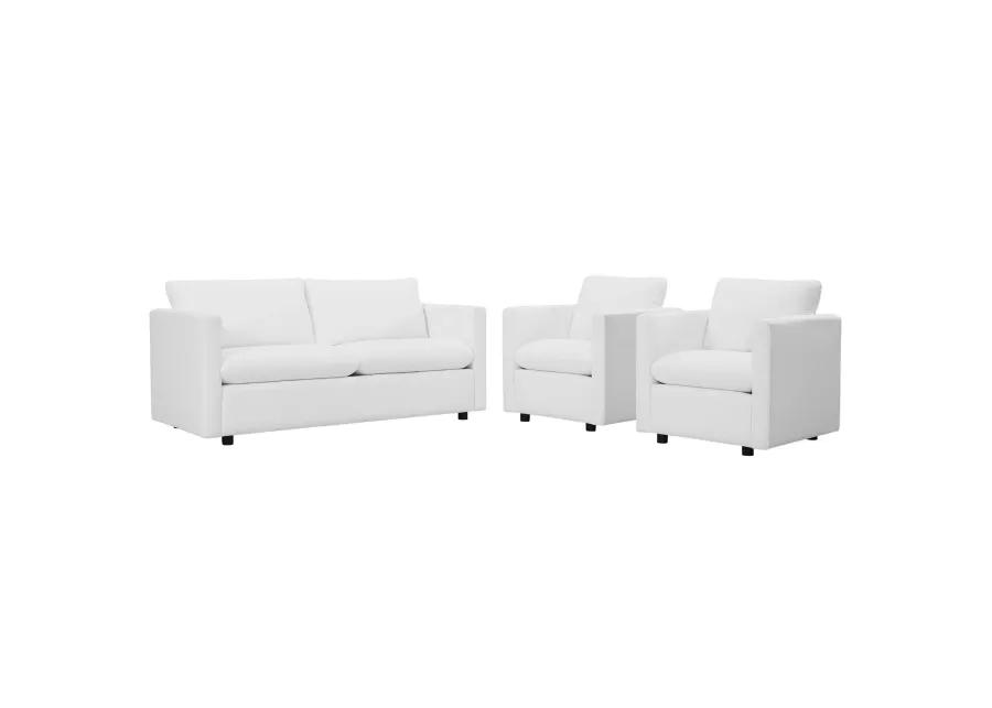 Activate 3 Piece Upholstered Fabric Set