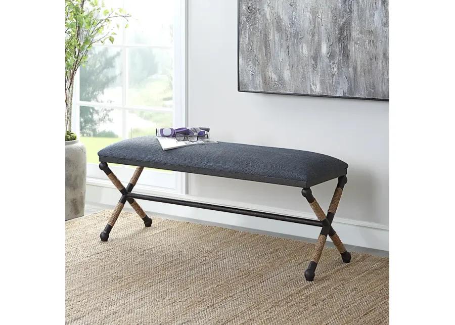 Firth Rustic Navy Bench