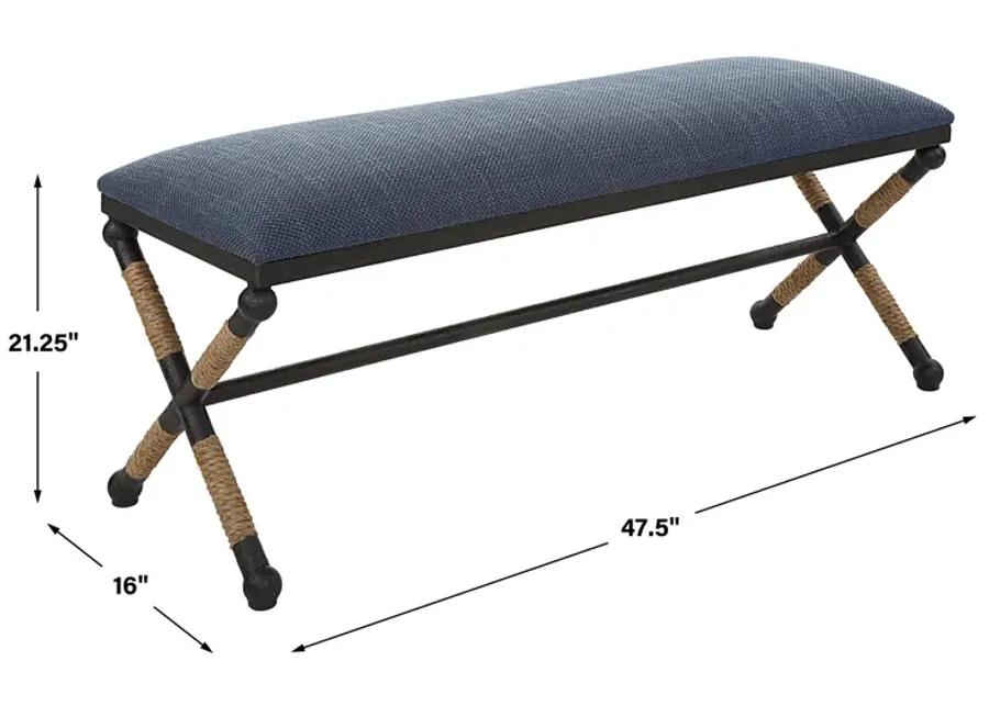 Firth Rustic Navy Bench