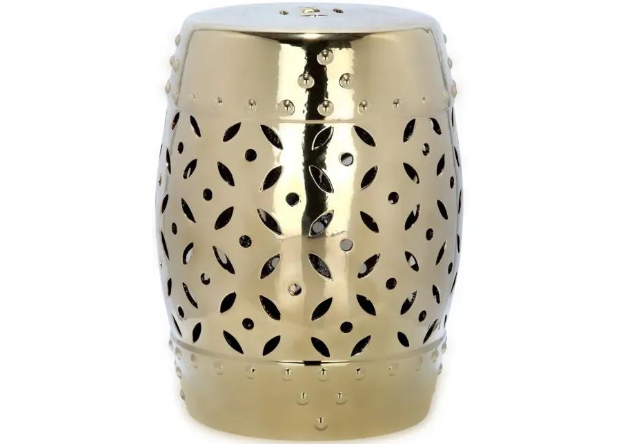 Gold Lattice Coin Garden Stool