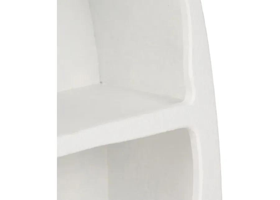 17" Curved 2-shelf Wall Storage, White