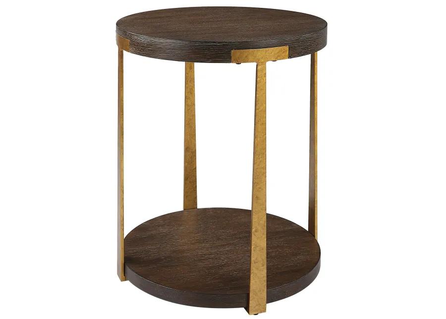 Palisade Round Wood Side Table