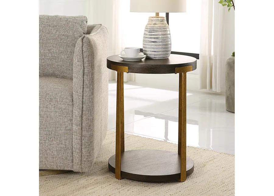 Palisade Round Wood Side Table