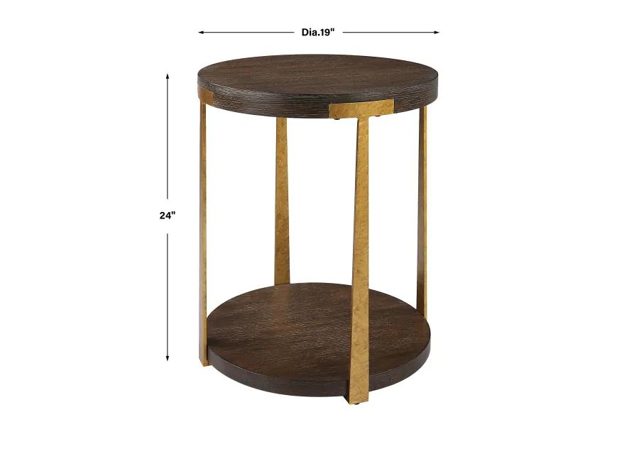 Palisade Round Wood Side Table