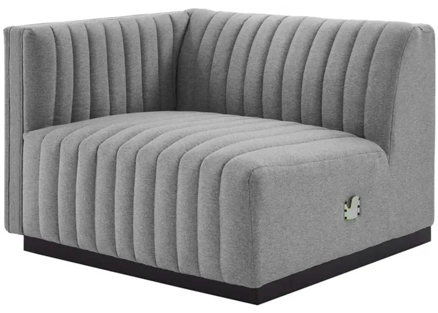 Conjure Channel Tufted Upholstered Fabric 4-Piece Sofa