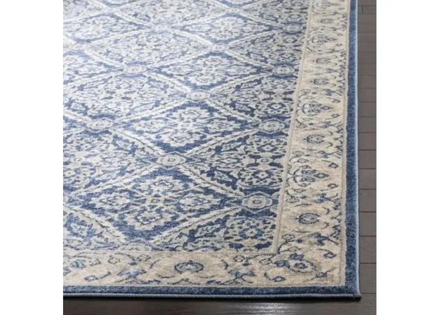 Brentwood 863 Navy / Creme 3' X 3' Square Square Powerloomed Rug