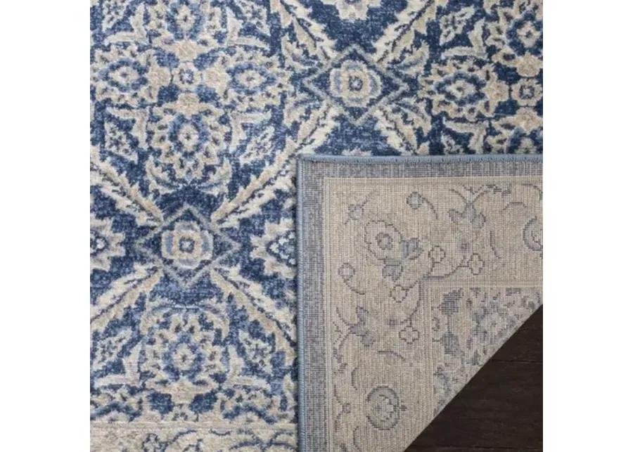 Brentwood 863 Navy / Creme 3' X 3' Square Square Powerloomed Rug