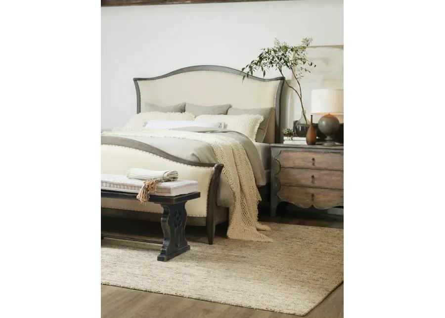 Ciao Bella King Upholstered Bed- Speckled Gray