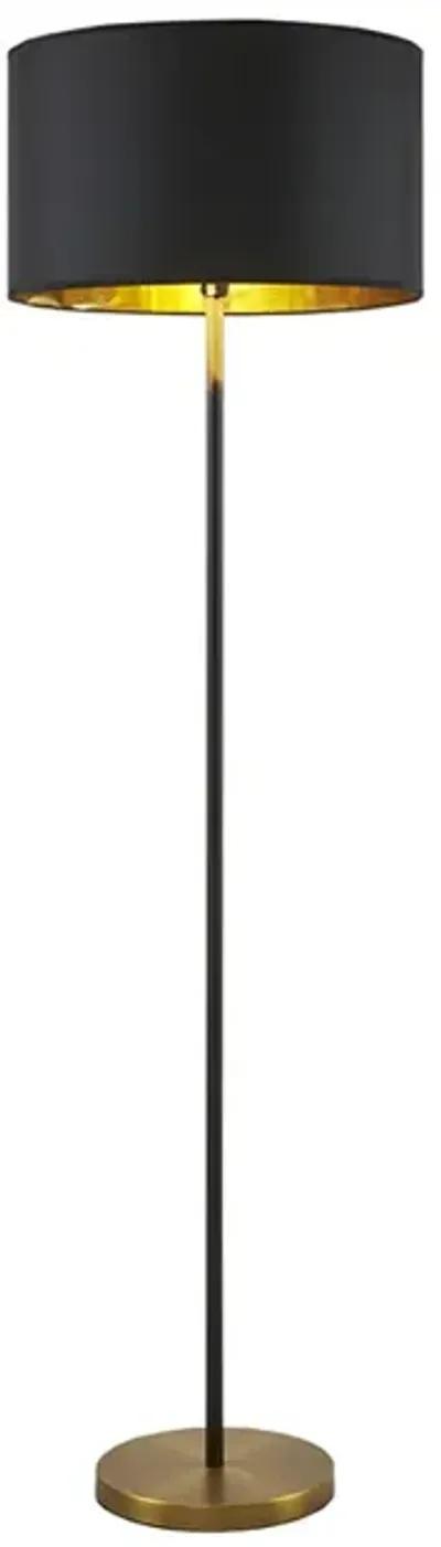 Martha Stewart Hunts Gold/Black Metal Floor Lamp