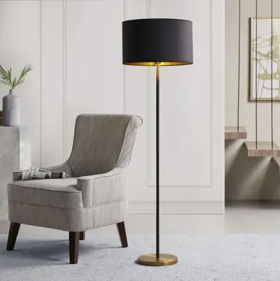 Martha Stewart Hunts Gold/Black Metal Floor Lamp