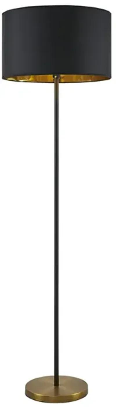 Martha Stewart Hunts Gold/Black Metal Floor Lamp