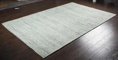 Ellington Turquoise chevron  Jute / Wool  5' x 8' Rectangle Rug