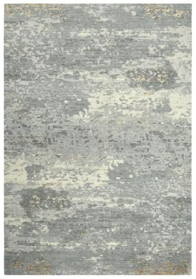 Artistry Gray Abstract NZ Wool/Tencel Blend 9'x12' Rectangle Rug