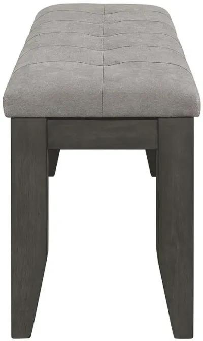 Dalila Padded Cushion Bench Grey and Dark Grey