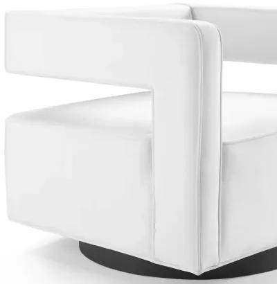 Booth Performance Velvet Swivel Armchair