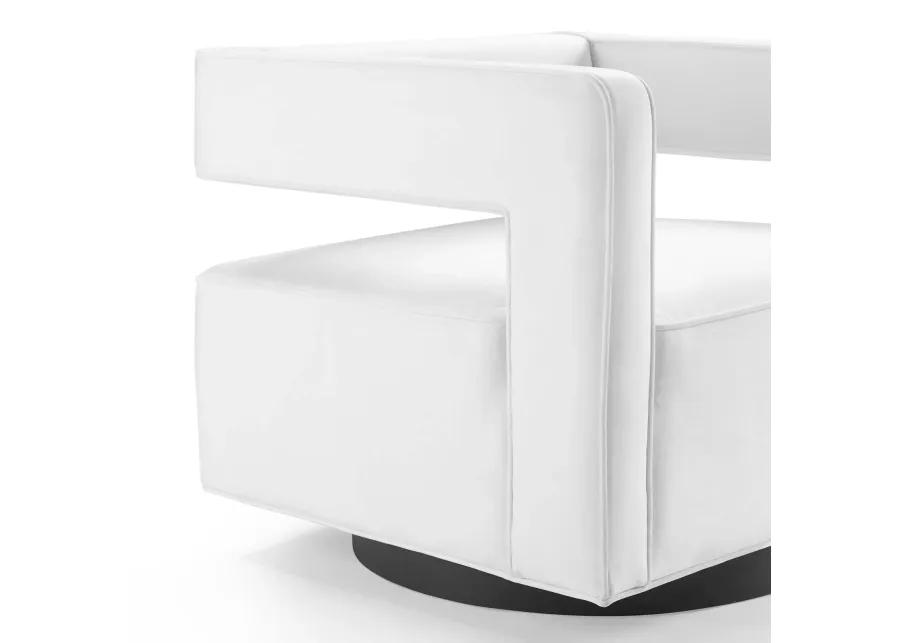 Booth Performance Velvet Swivel Armchair