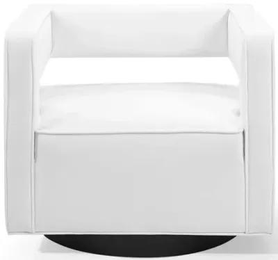 Booth Performance Velvet Swivel Armchair