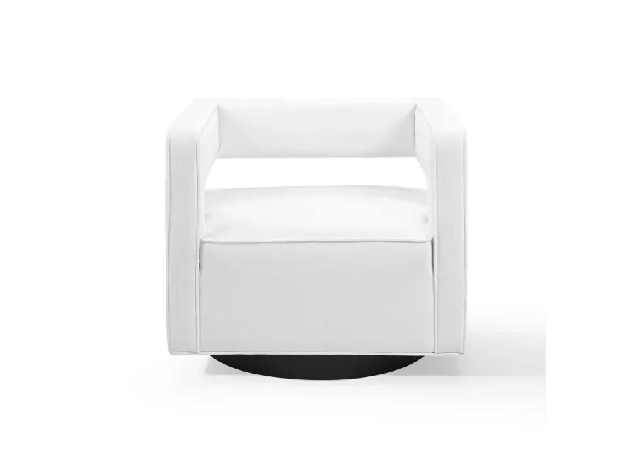 Booth Performance Velvet Swivel Armchair