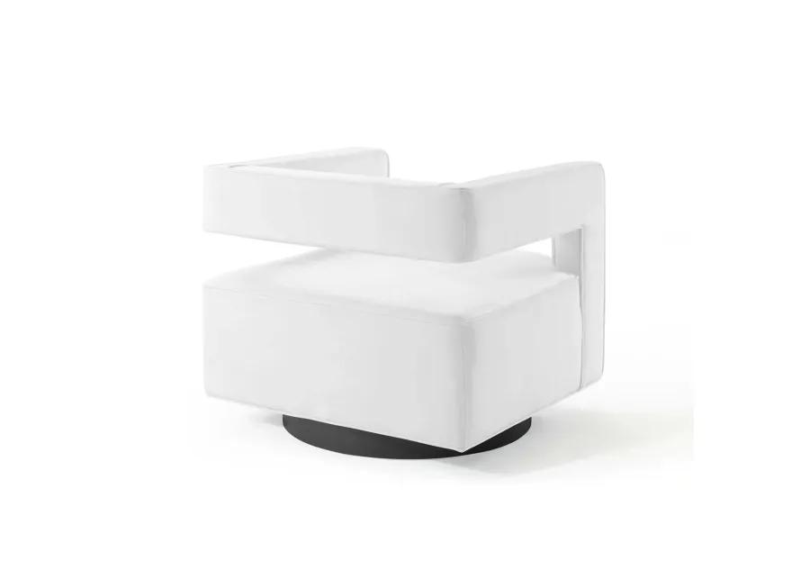 Booth Performance Velvet Swivel Armchair