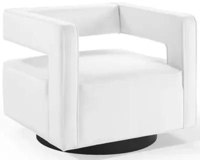 Booth Performance Velvet Swivel Armchair