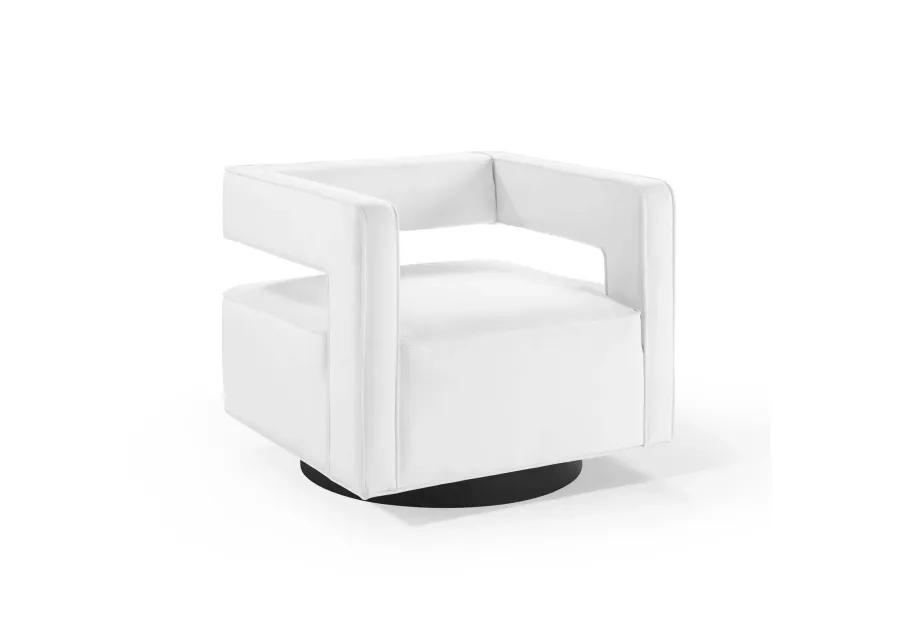 Booth Performance Velvet Swivel Armchair