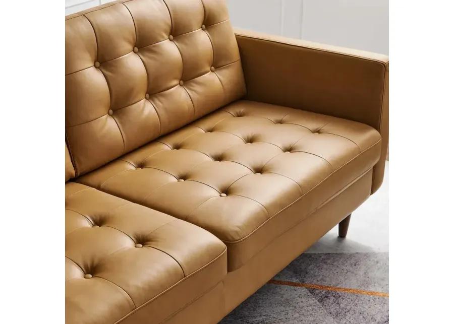 Exalt Tufted Vegan Leather Sofa