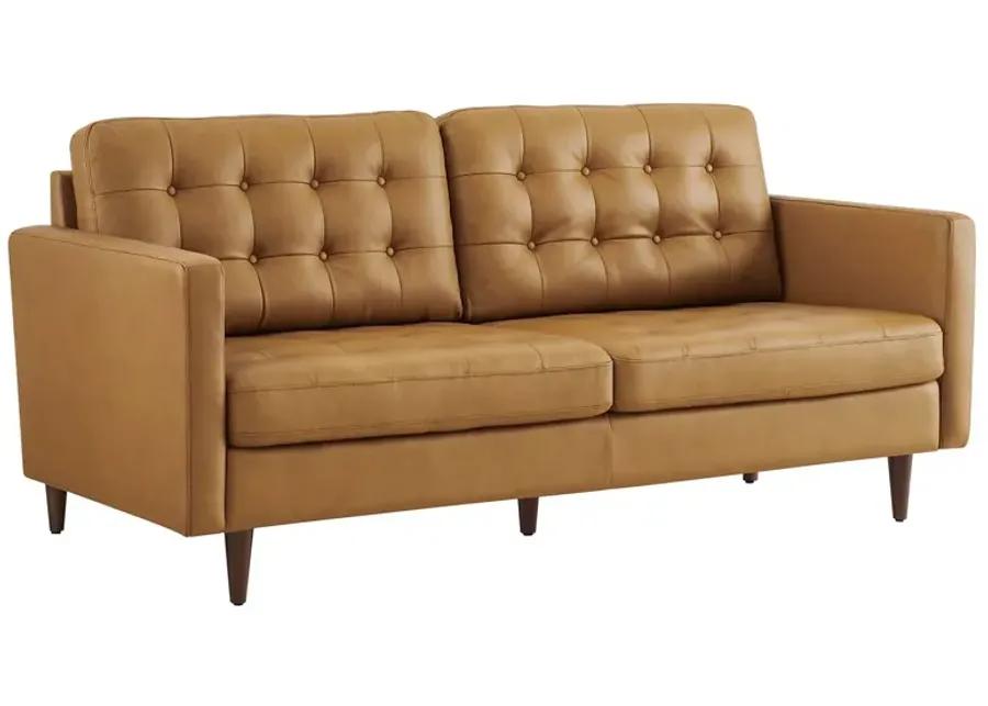 Exalt Tufted Vegan Leather Sofa