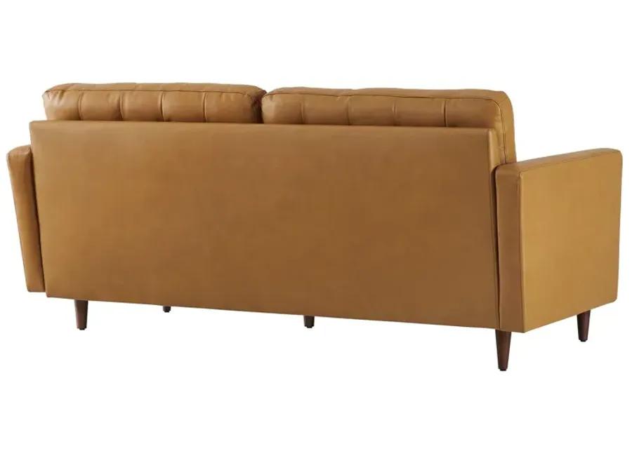 Exalt Tufted Vegan Leather Sofa