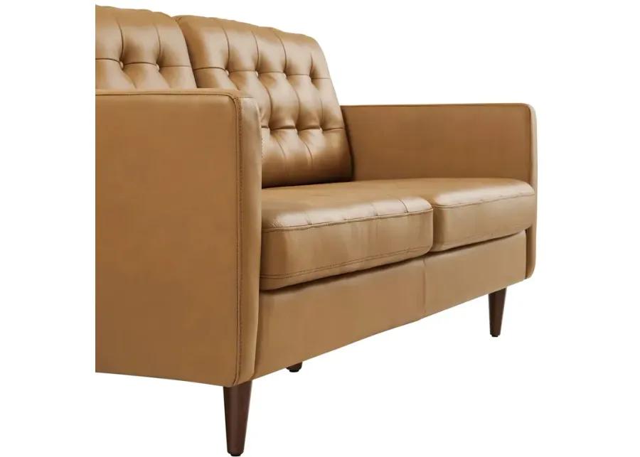 Exalt Tufted Vegan Leather Sofa