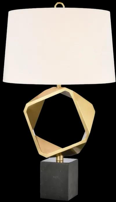 Optical 32'' High 1-Light Table Lamp - Brass - Includes LED Bulb