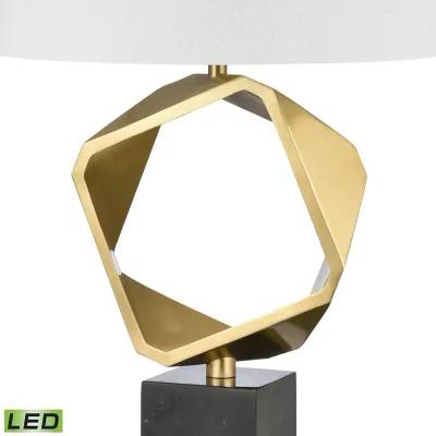 Optical 32'' High 1-Light Table Lamp - Brass - Includes LED Bulb