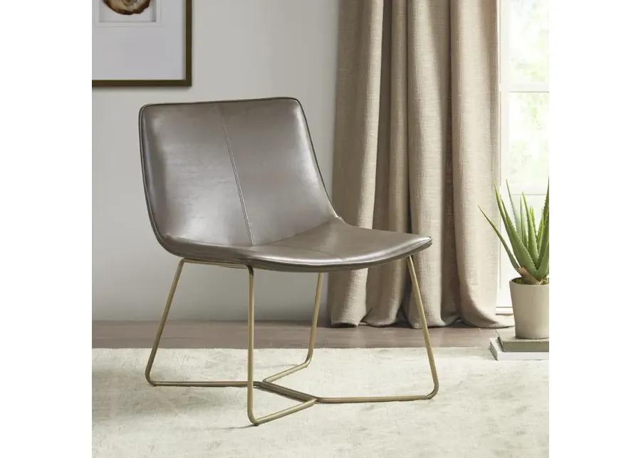 Madison Park Fallon Brown/Gold Accent Chair