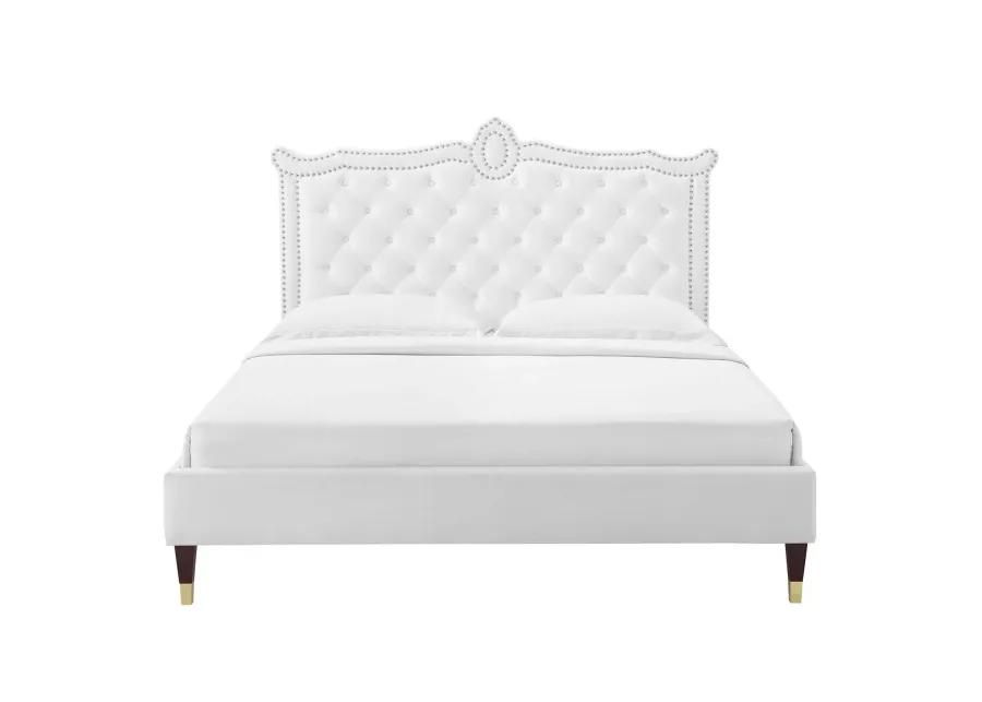 Clara Performance Velvet Queen Platform Bed