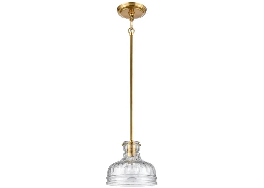 Orinoco 8" Wide 1-Light Mini Pendant - Satin Brass