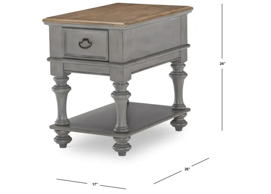 Kingston (Sandalwood Brown + Tweed Gray) End Table