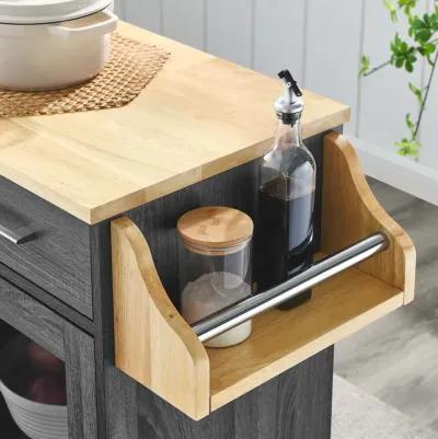 Culinary Kitchen Cart With Spice Rack