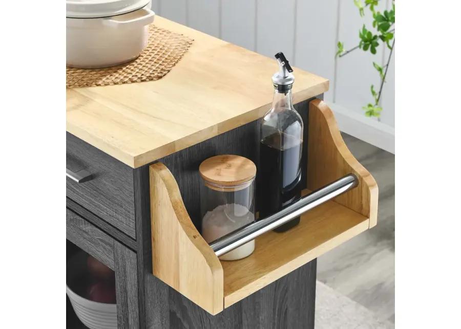 Culinary Kitchen Cart With Spice Rack