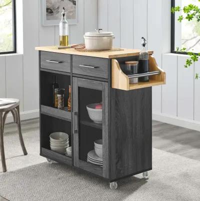 Culinary Kitchen Cart With Spice Rack