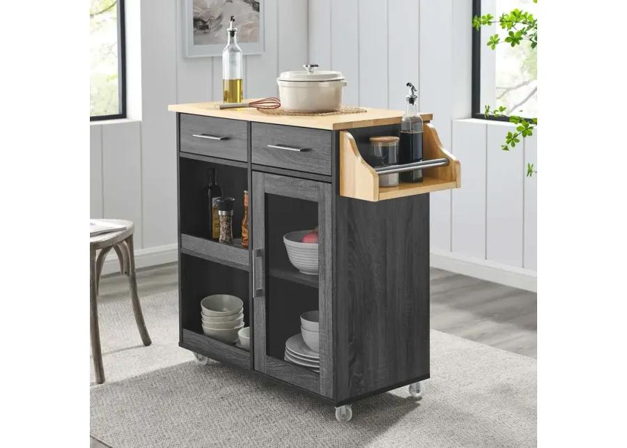 Culinary Kitchen Cart With Spice Rack