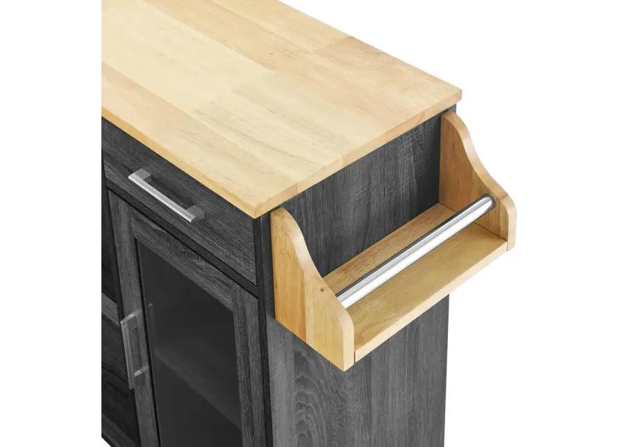 Culinary Kitchen Cart With Spice Rack