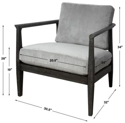 Brunei Modern Gray Accent Chair