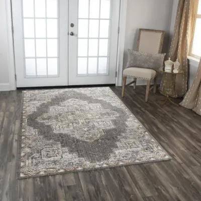 Anatolia Lt.Gray Medallion Recycled Polyester 10' x 13' Rectangle Rug