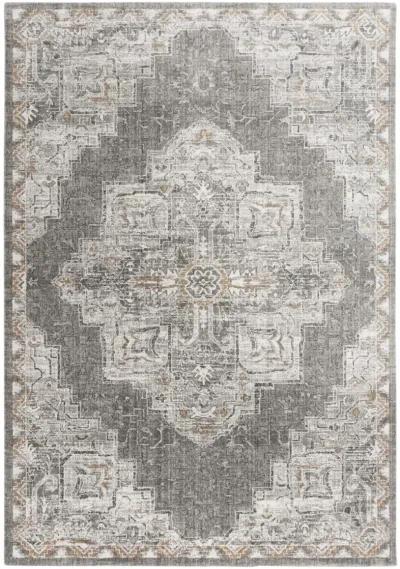 Anatolia Lt.Gray Medallion Recycled Polyester 10' x 13' Rectangle Rug