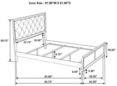 Salford 4-piece Queen Bedroom Set Metallic Sterling