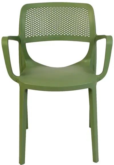 Mila Set of 4 Stackable Armchair-Green