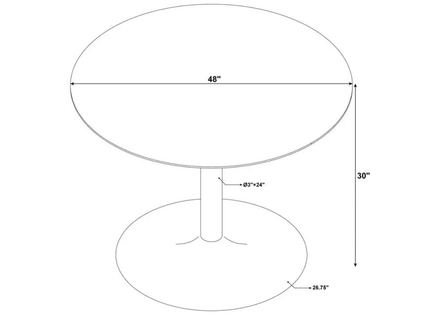 Amersham round Dining Table White And Matte Black