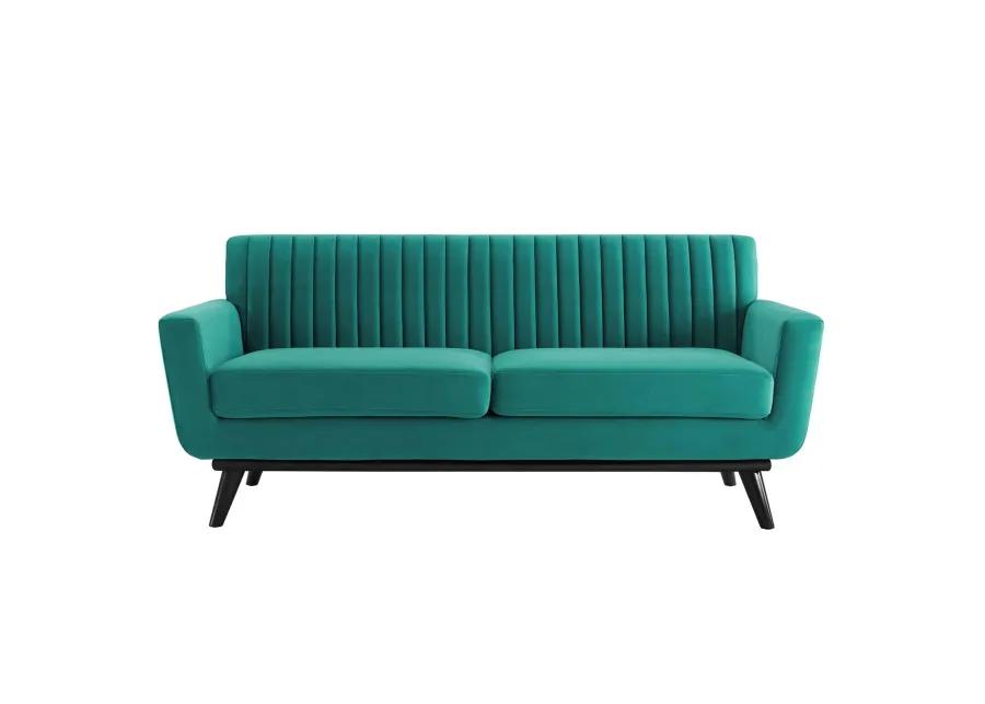 Engage Channel Tufted Performance Velvet Loveseat